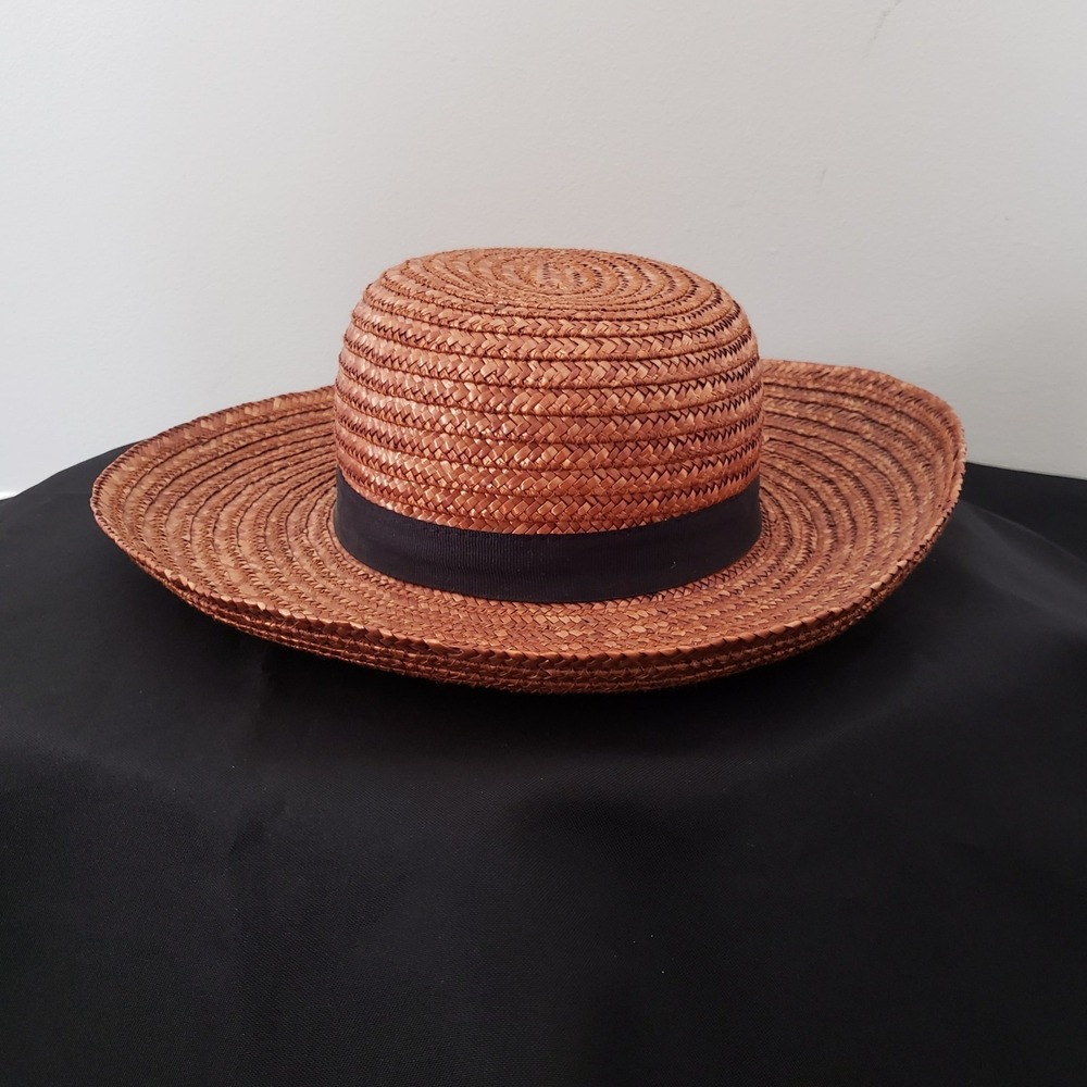 Filippo Catarzi Womens Straw Sun Hat Ribbon Summer Beach Coastal‎ Made In Italy